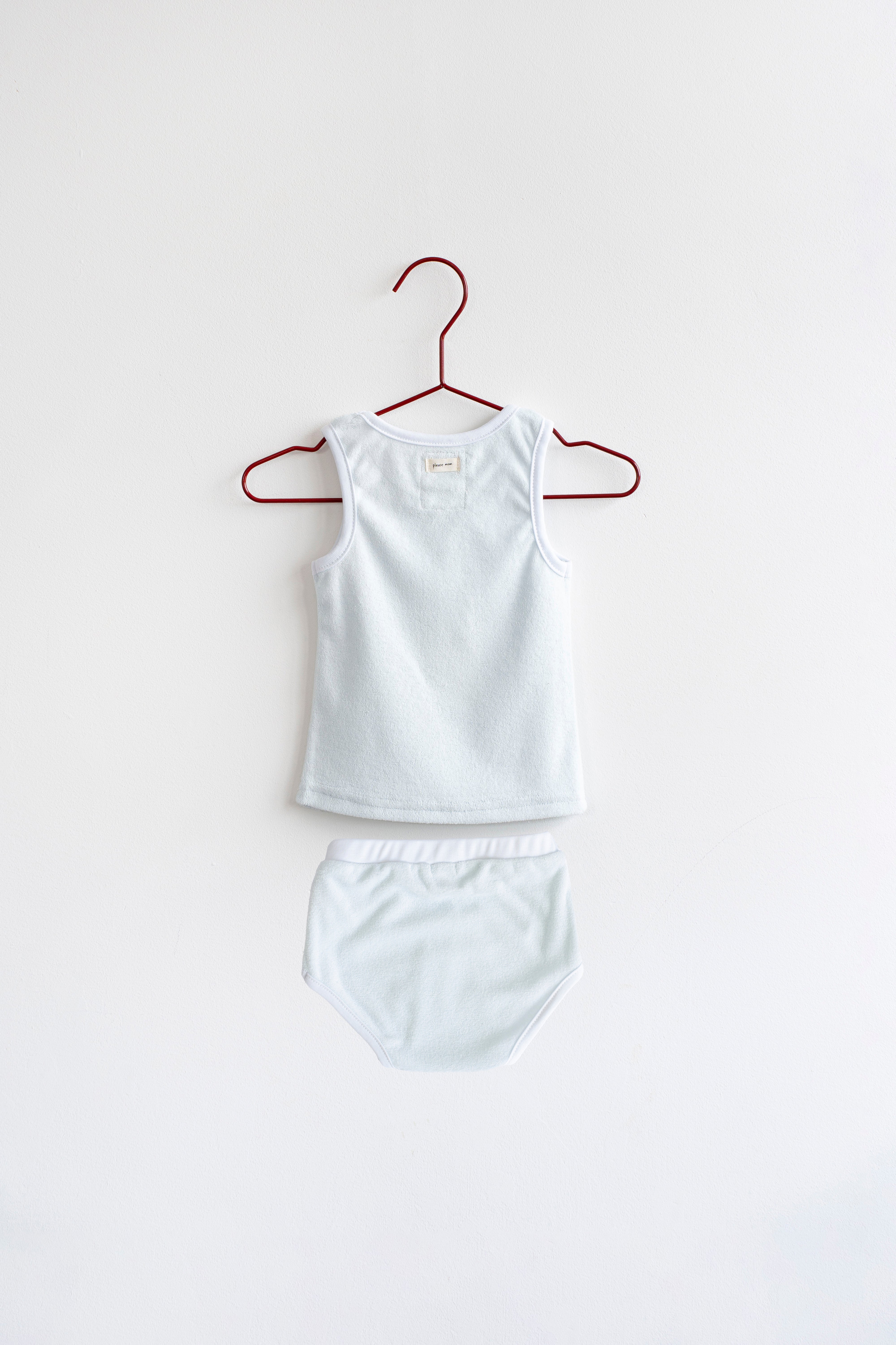 Blue Terry Lemon Tank Set