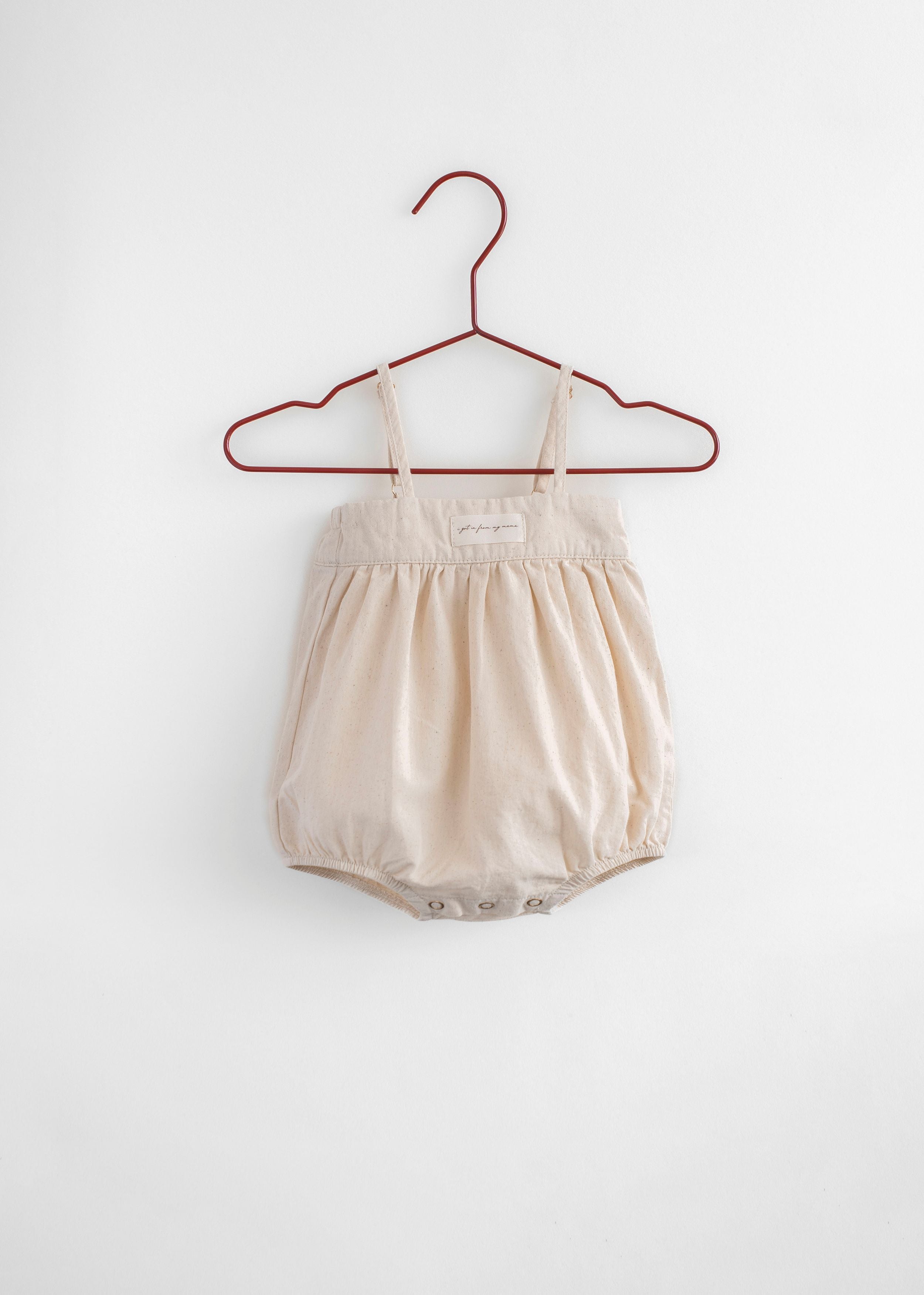 Flecked Denim Baby Romper