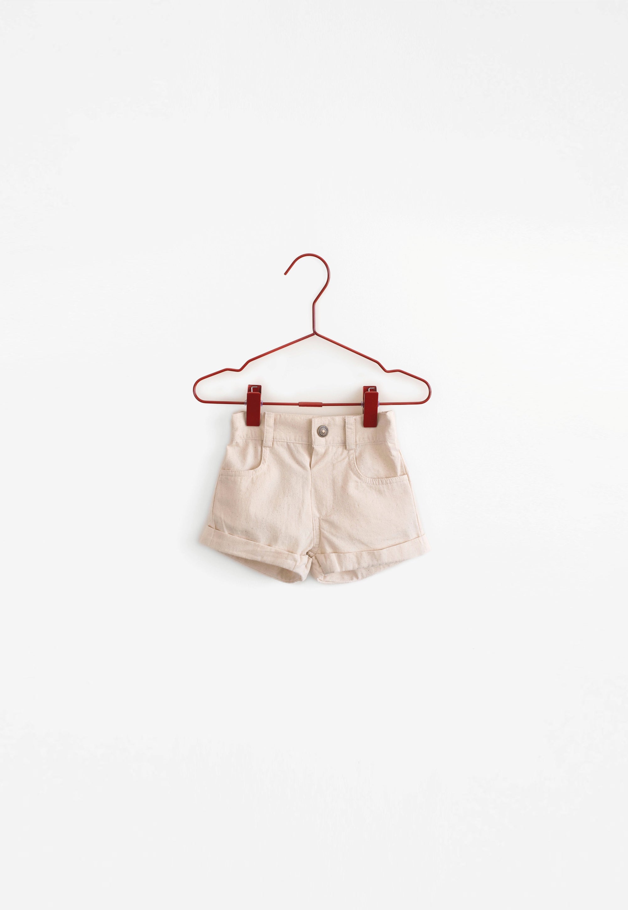 Flecked Denim Shorts