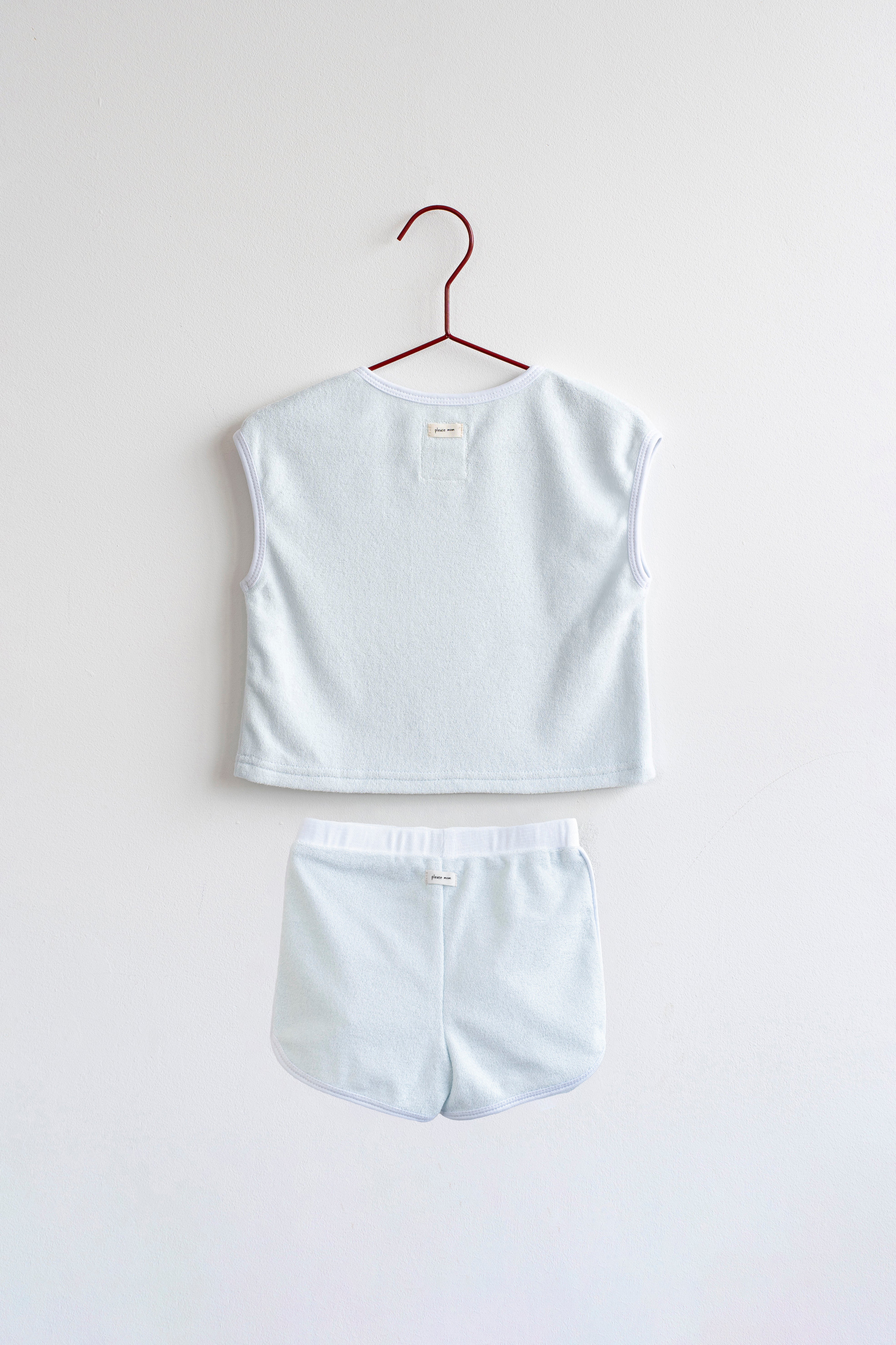 Blue Terry Floral Track Set