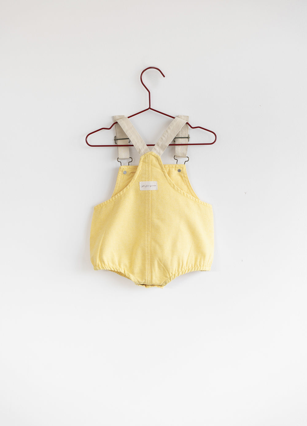 Yellow Denim Barrel Baby Romper