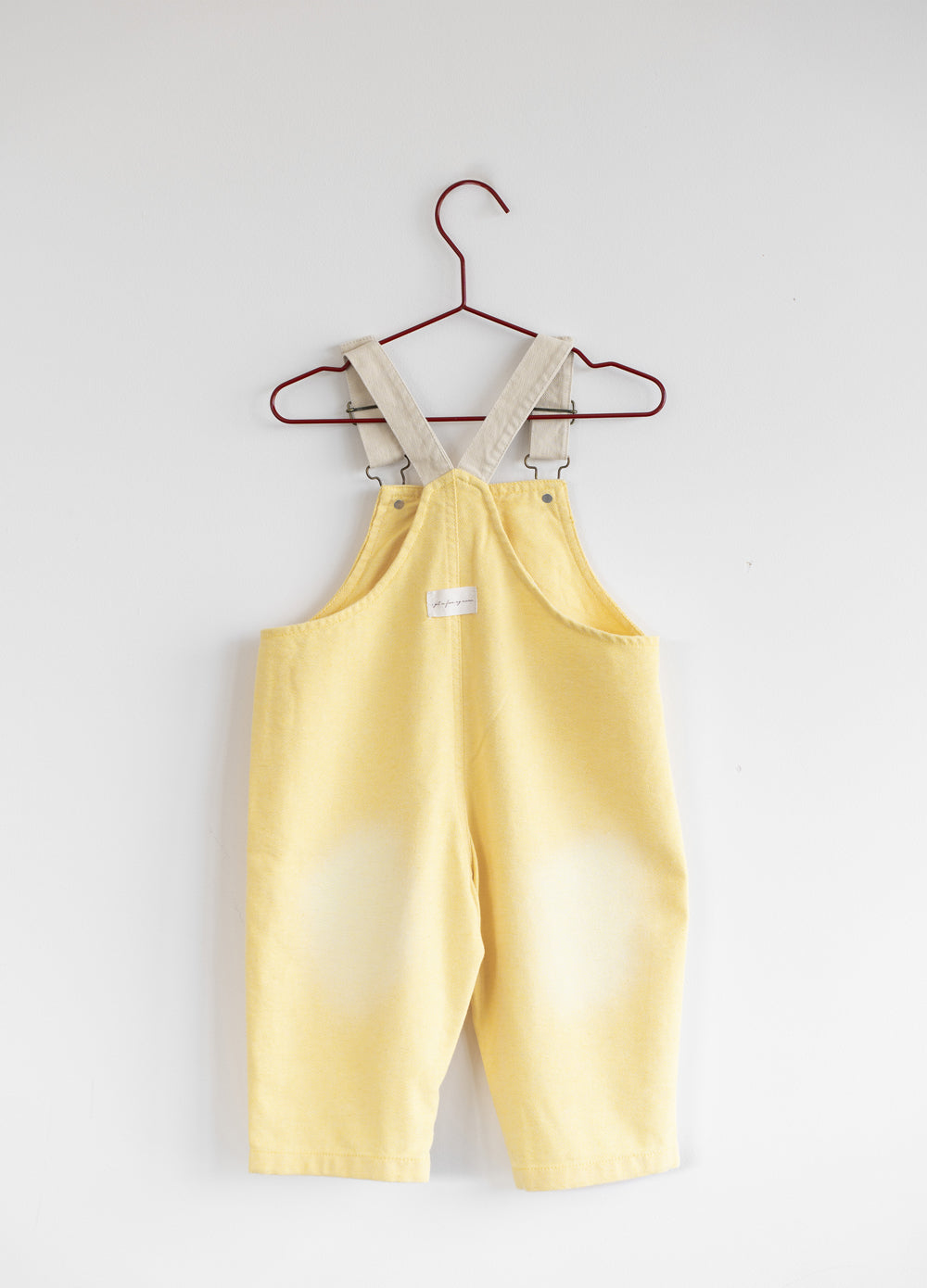 Yellow Denim Barrel Overalls