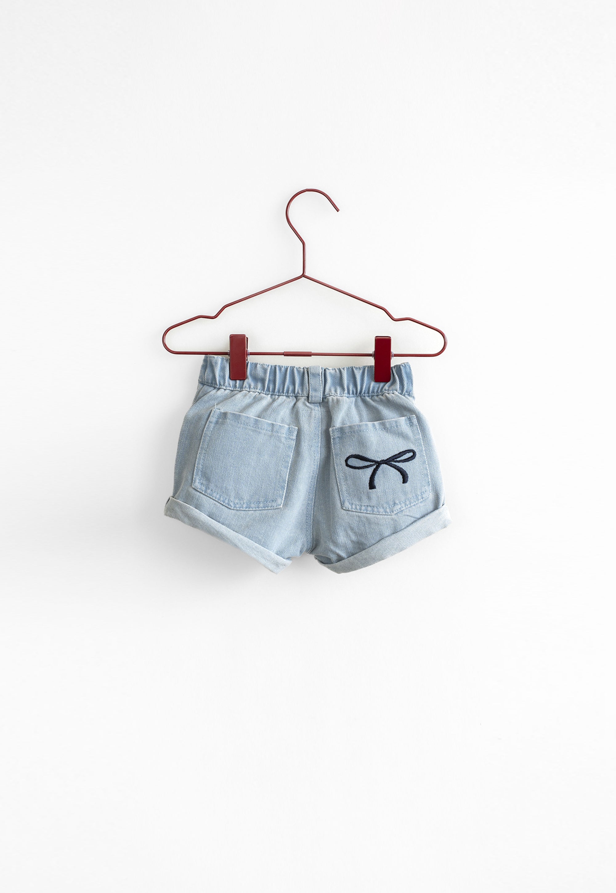 Denim Bow Shorts