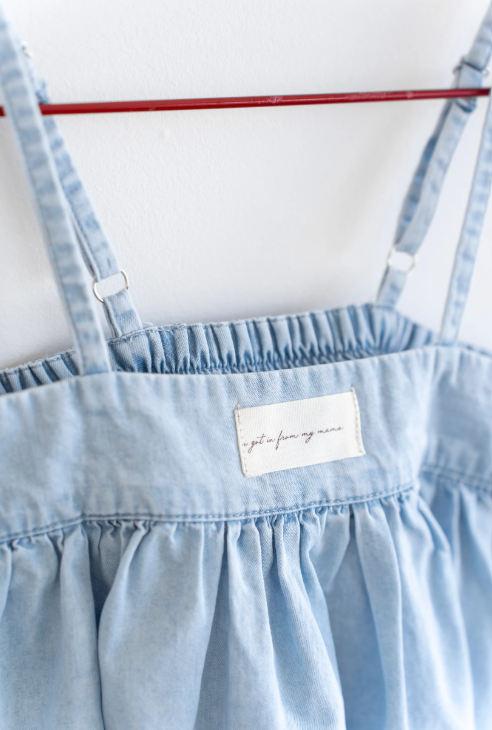 Lightweight Denim Strap Dress