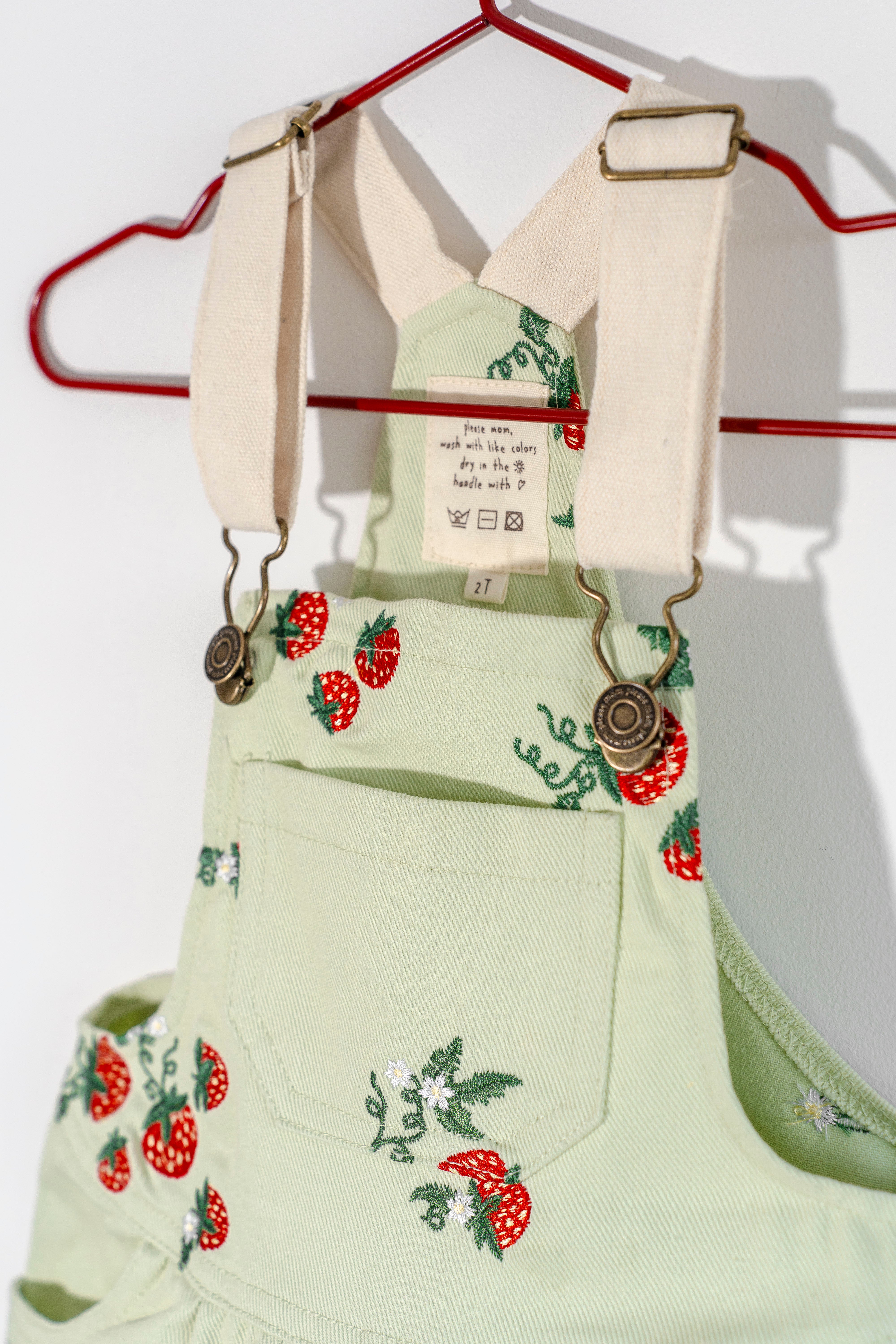 Strawberry Mint Embroidered Dress