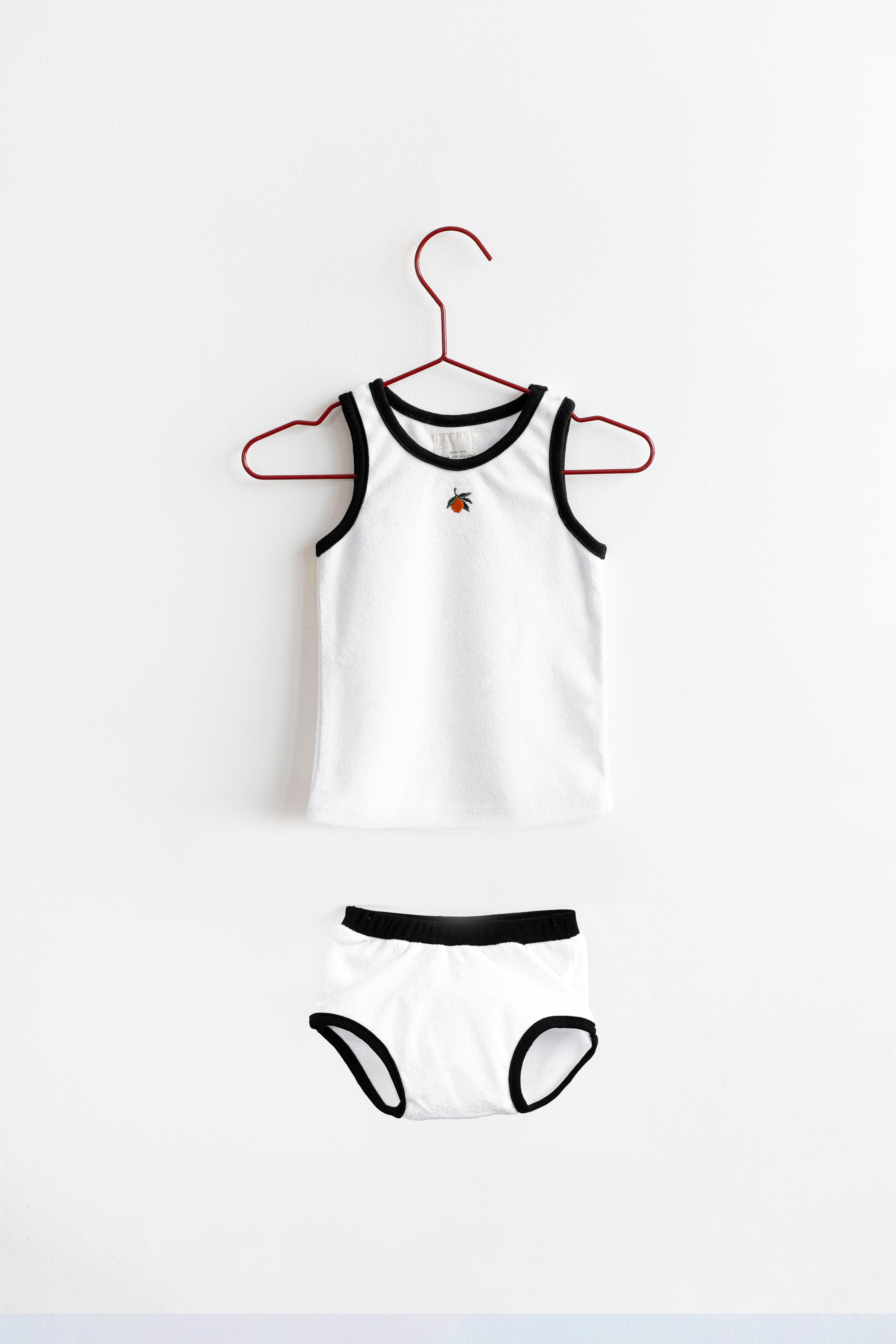 Terry Orange Tank Set