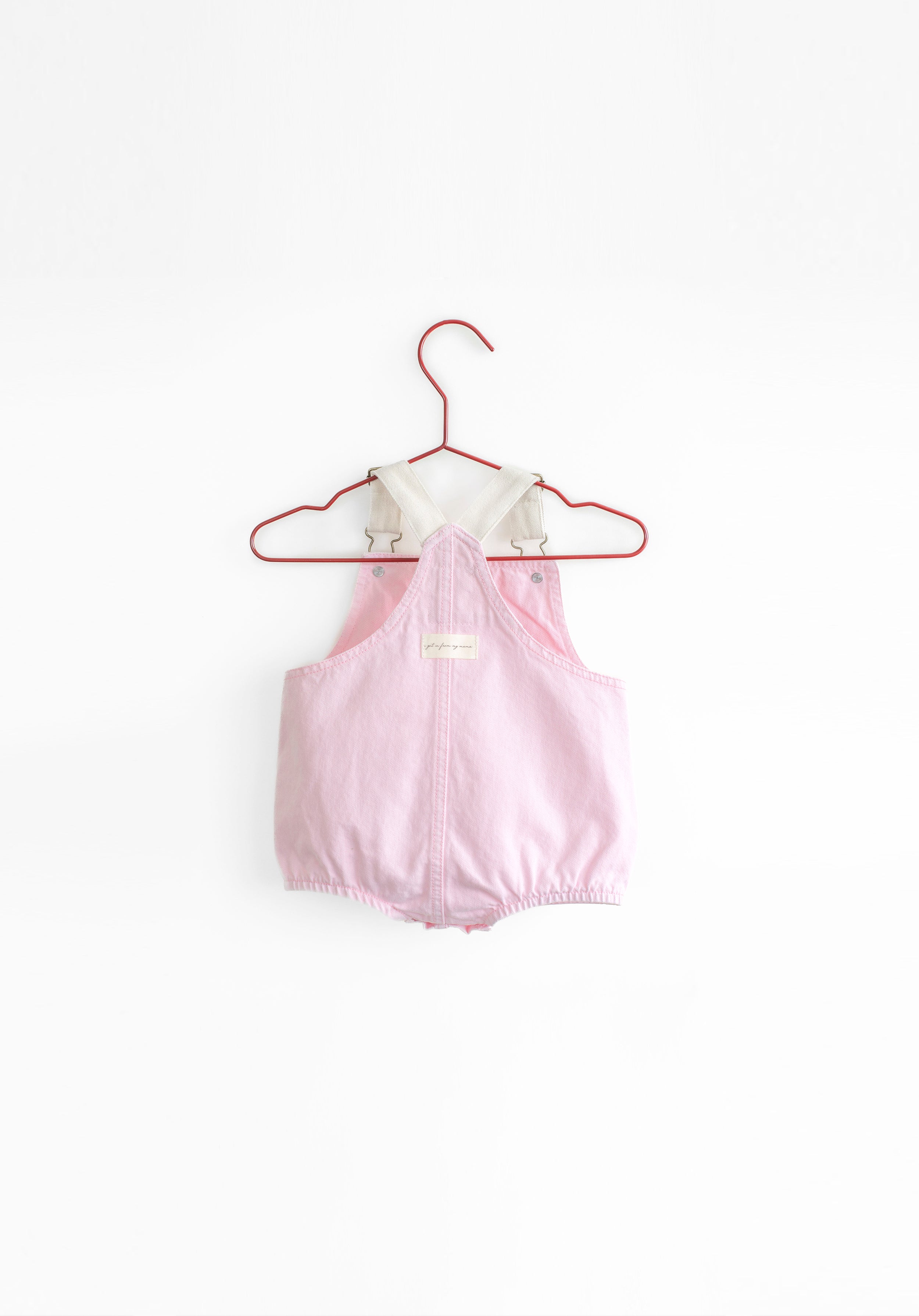 Pink Bow Barrel Romper