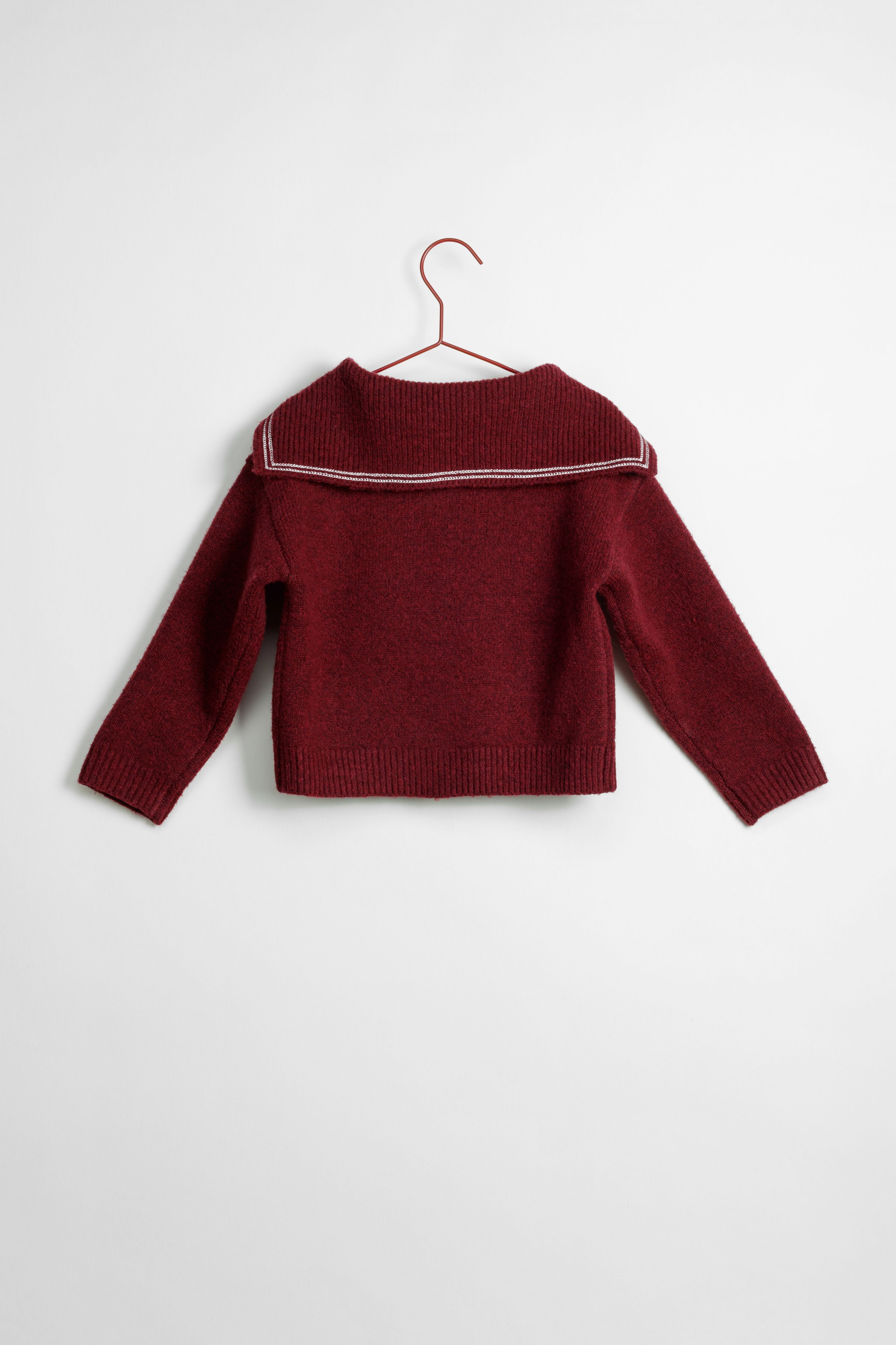 Red  Sailor Cardigan