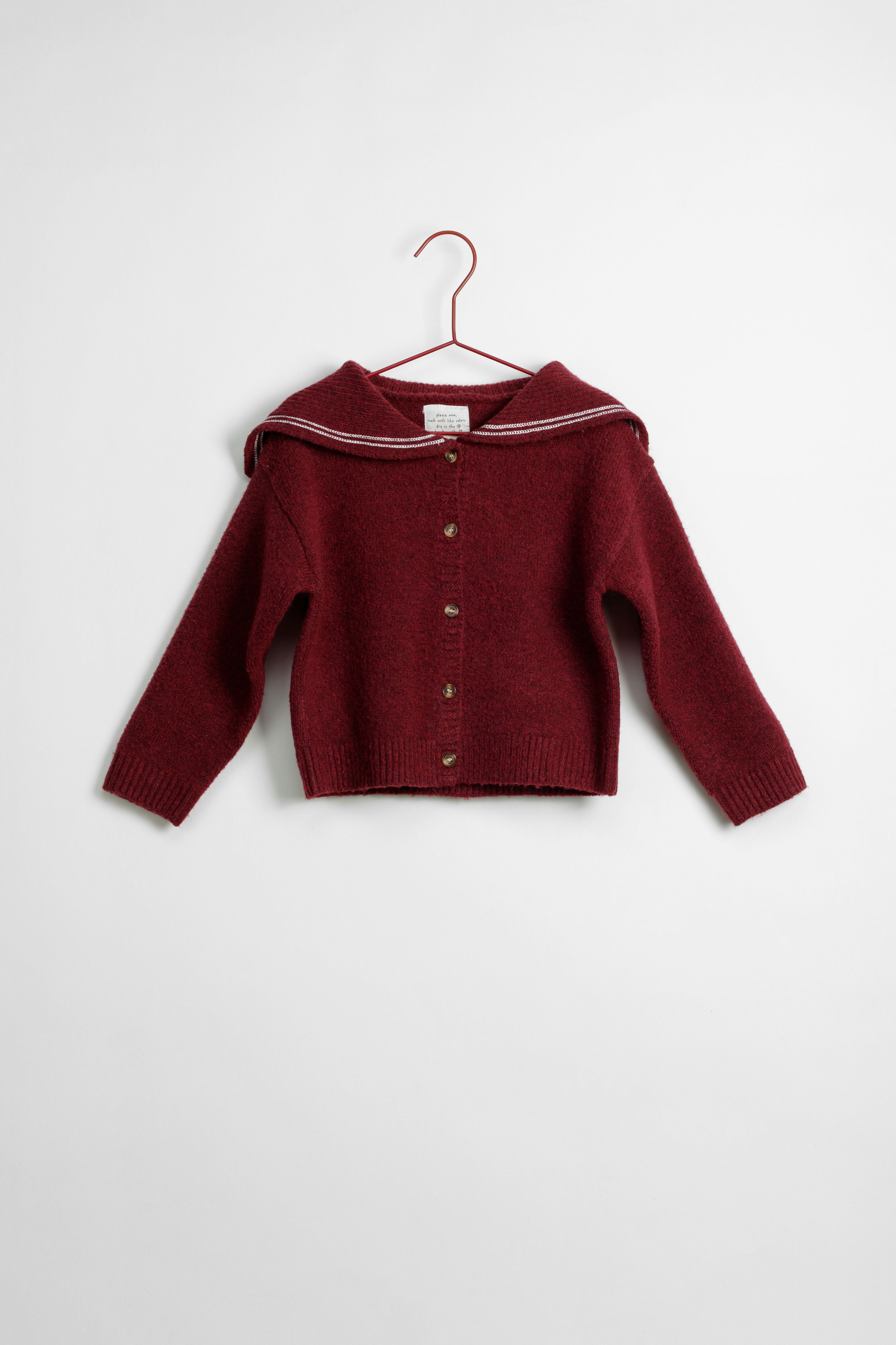 Red  Sailor Cardigan